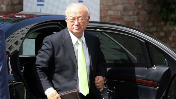 Director General of the International Atomic Energy Agency, IAEA, Yukiya Amano of Japan arrives at the Palais Coburg where closed-door nuclear talks with Iran take place in Vienna, Austria, Tuesday, June 30, 2015 - Sputnik Brasil
