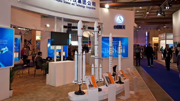 Exibição de modelos pequenos de foguetes chineses - Sputnik Brasil