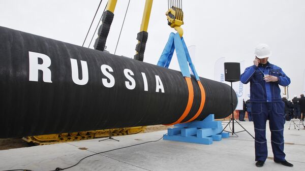 Cerimônia de inauguração da construção do gasoduto Nord Stream (foto de arquivo) - Sputnik Brasil