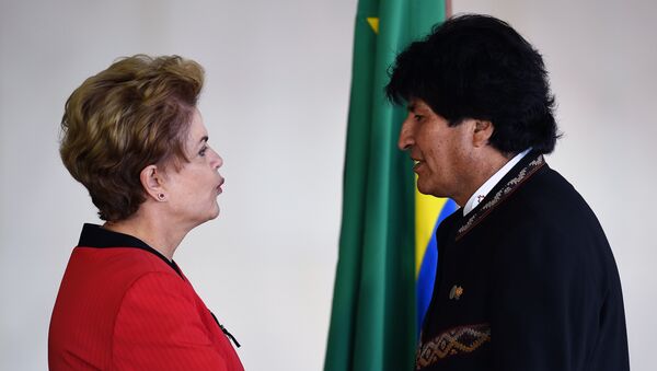 Dilma Rousseff e Evo Morales - Sputnik Brasil