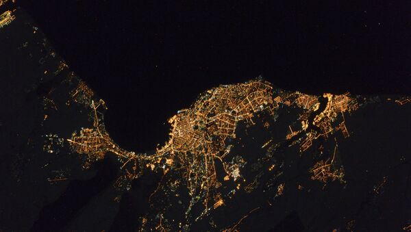 Vista da cidade de Odessa feita a partir do espaço pelo cosmonauta russo Sergei Volkov - Sputnik Brasil