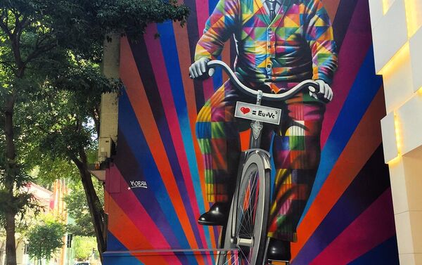 Genial é Andar de Bike, por Eduardo Kobra, São Paulo, Brasil - Sputnik Brasil