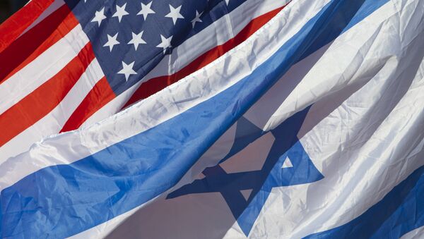 Bandeiras de Israel e dos EUA - Sputnik Brasil