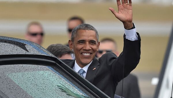 Presidente norte-americano Barack Obama no aeroporto Jose Marti, Havana, Cuba, 20 de março de 2016 - Sputnik Brasil