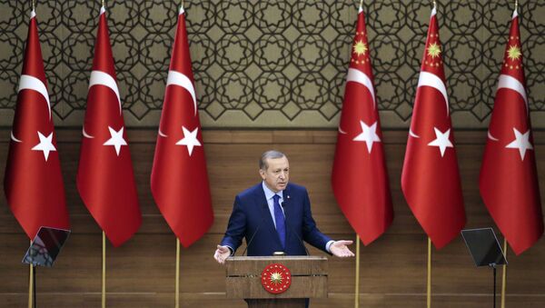Presidente da Turquia Tayyip Erdogan - Sputnik Brasil