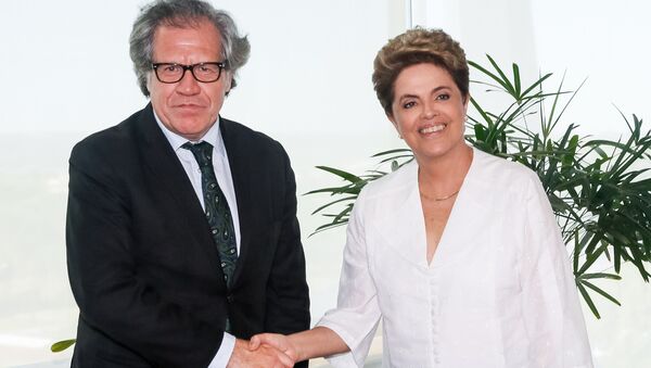 Presidenta Dilma Rousseff recebe Luis Almagro, Secretário-Geral da Organização dos Estados Americanos. (Brasília - DF, 14/04/2016) - Sputnik Brasil