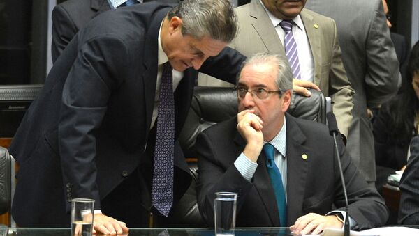 Eduardo Cunha em debate sobre o impeachment na Câmara dos Deputados - Sputnik Brasil