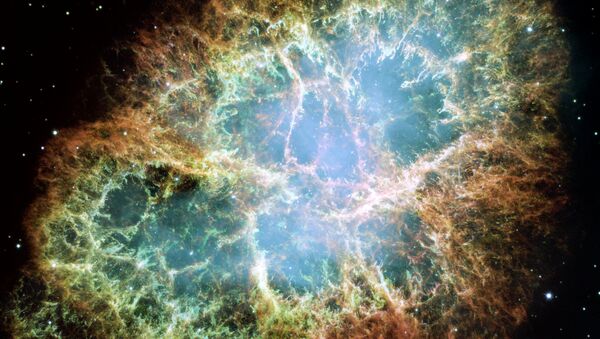 Uma imagem de Crab Nebula (que é restos expandidos de uma supernova) tirada pelo telescópio Hubble. - Sputnik Brasil