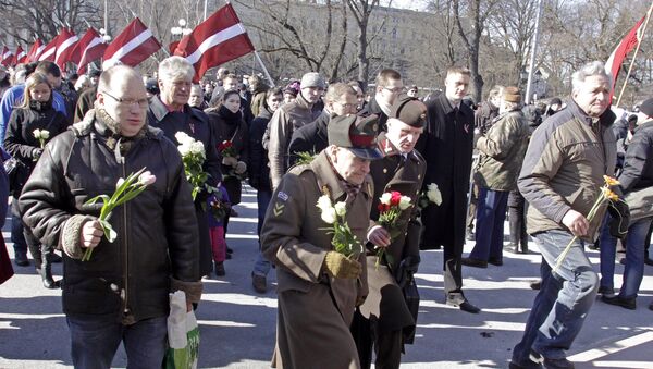 Marcha dos veteranos da SS em Riga em 2013 - Sputnik Brasil
