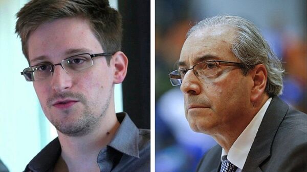 Edward Snowden e Eduardo Cunha (montagem) - Sputnik Brasil