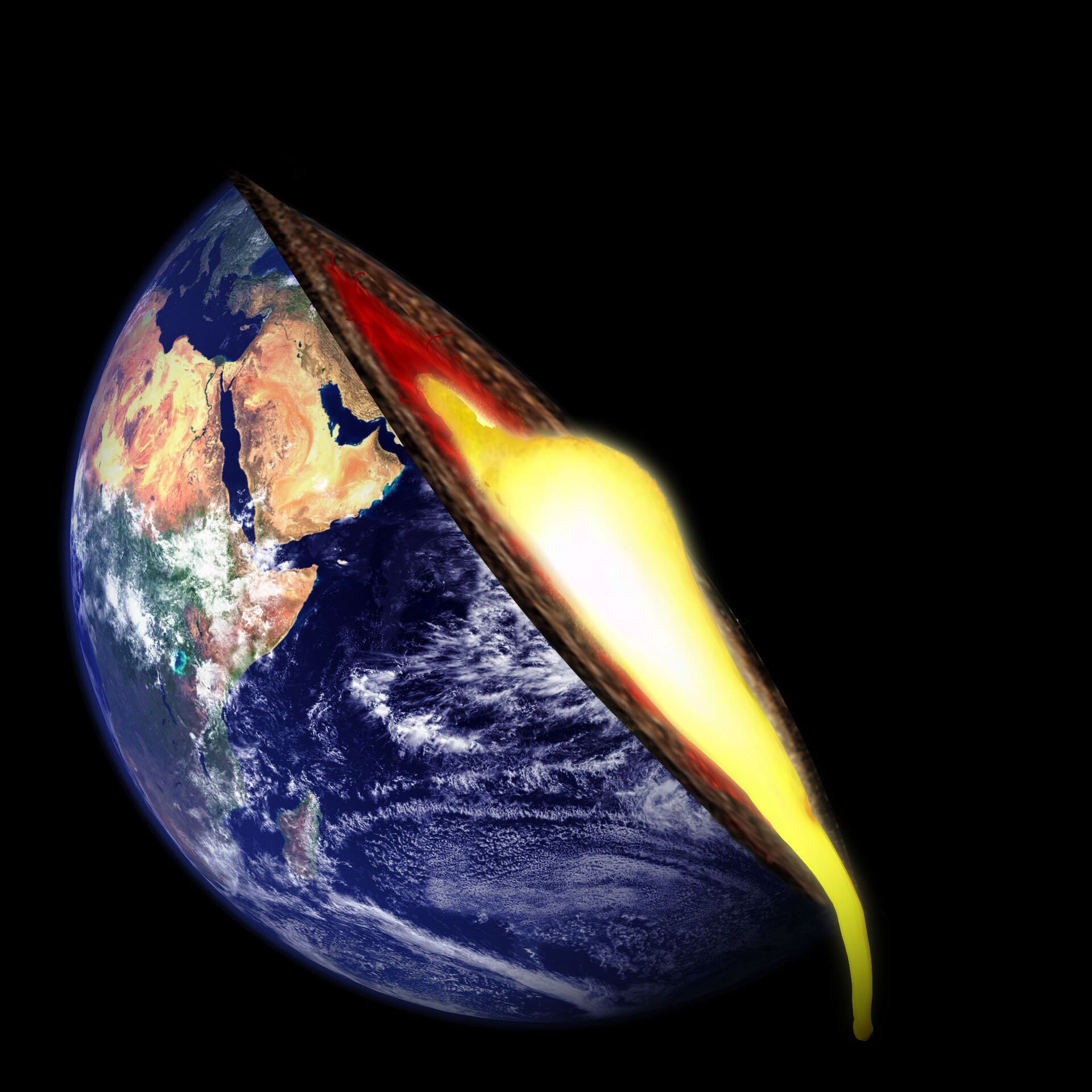 Pesquisa indica que núcleo interno de ferro da Terra está crescendo de forma desequilibrada - Sputnik Brasil, 1920, 05.06.2021