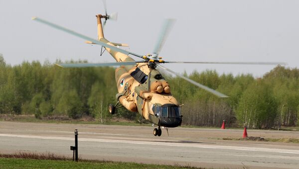 Mi-17 V-5 helicopter is demonstrated at the testing facility of the OAO Kazan Helicopter Plant - Sputnik Brasil
