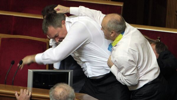 Fight in Verkhovna Rada in Kiev - Sputnik Brasil