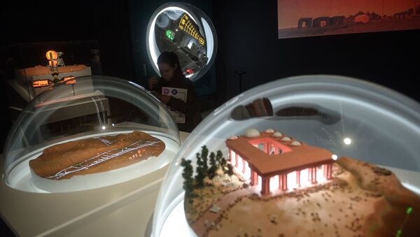A maquete de estação em Marte em uma exposição em Moscou. - Sputnik Brasil