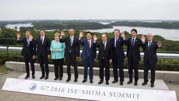 A reunião dos líderes do G7 no Parque Nacional Japonês, Ise-Shima, 26 de maio de 2016 - Sputnik Brasil