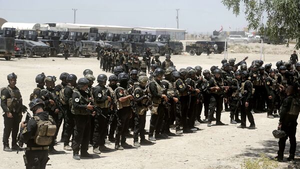 Tropas de elite da divisão de contraterrorismo do Iraque se preparam para retomar Fallujah das mãos do Daesh (29 de maio de 2016) - Sputnik Brasil