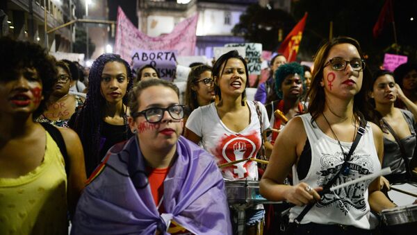 Manifestação contra a cultura do estupro no Rio de Janeiro - Sputnik Brasil