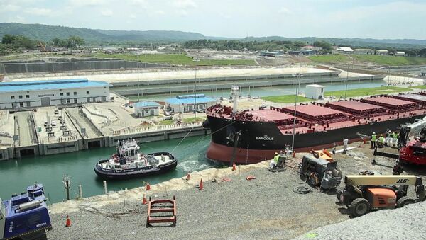 Teste final do canal do Panamá - Sputnik Brasil