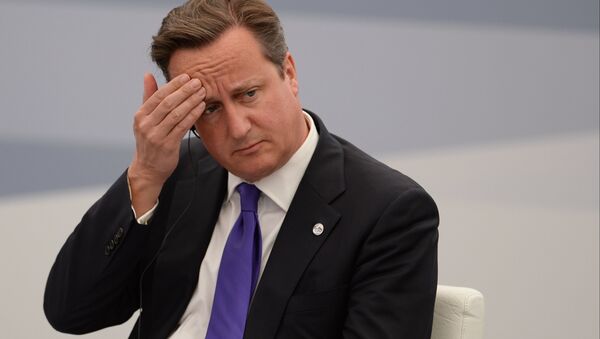 Primeiro-ministro britânico David Cameron na reunião durante a cúpula do G20 - Sputnik Brasil