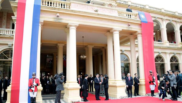 Presidente do Paraguai, Horacio Cartes, recebe a chefe de Estado de Taiwan, Tsai Ing-wen, em Assunção - Sputnik Brasil
