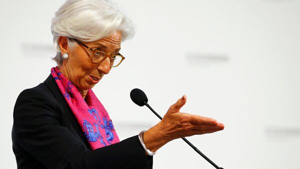 A chefe do FMI, Christine Lagarde, discursa durante um evento em Viena em 17 de junho de 2016 - Sputnik Brasil
