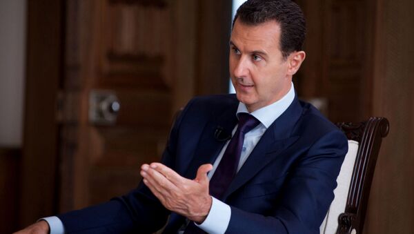Presidente sírio, Bashar Assad, durante uma entrevista - Sputnik Brasil