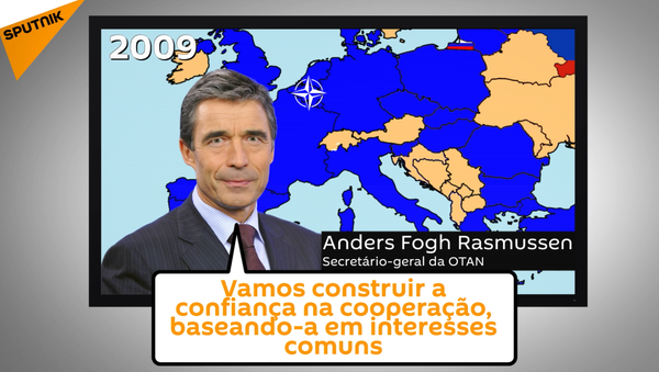 Screenshot do vídeo sobre a história curta das relações da Rússia e OTAN - Sputnik Brasil