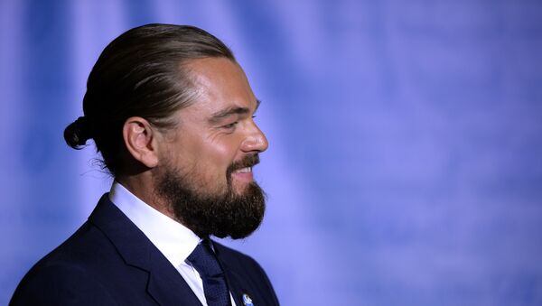 Leonardo DiCaprio, ator, em cerimônia na ONU - Sputnik Brasil