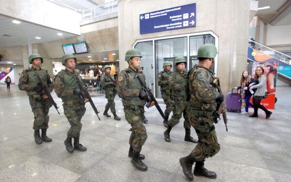 Aeroporto Internacional do Galeão recebe exercício de segurança para os Jogos Rio 2016 - Sputnik Brasil