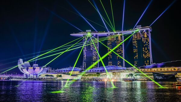 Apresentação de luz em Singapore - Sputnik Brasil