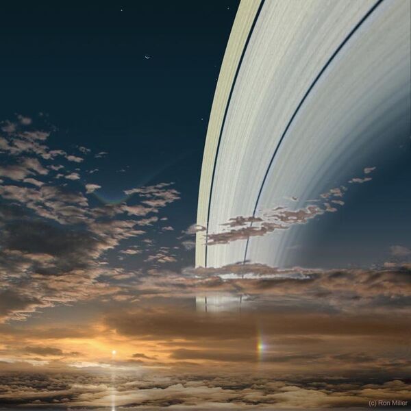 Isto é como pôr do sol poderia ser visto em Saturno. - Sputnik Brasil