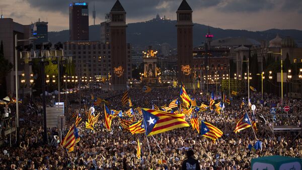 Em setembro de 2015, os catalães celebravam mais uma virada do processo independentista - Sputnik Brasil