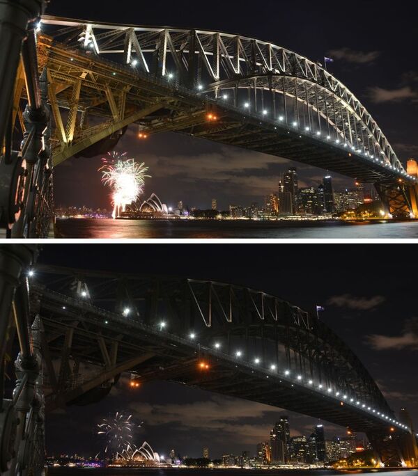 Ponte da Baía de Sydney durante a ação ambiental Hora do Planeta - Sputnik Brasil
