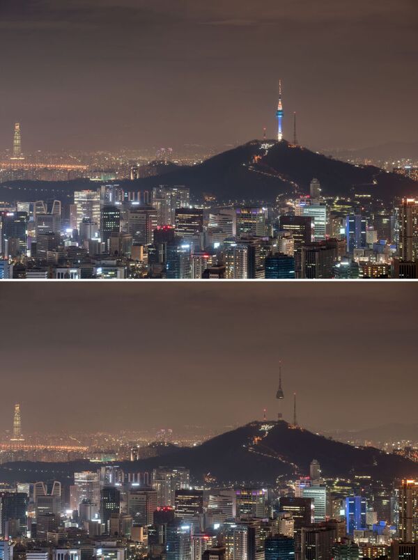 Ação ambiental Hora do Planeta  em Seul - Sputnik Brasil