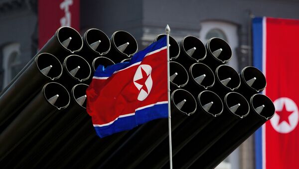 Bandeira nacional da Coreia do Norte - Sputnik Brasil