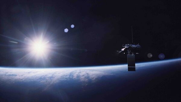 Satélite na órbita terrestre (imagem ilustrativa) - Sputnik Brasil