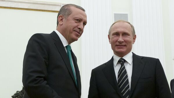 Reunião entre Vladimir Putin e Recep Tayyip Erdogan - Sputnik Brasil