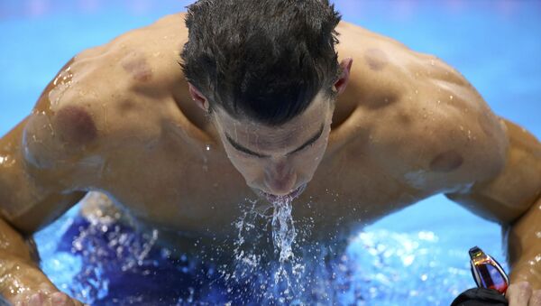 Michael Phelps na final masculina de 200 metros. Rio de Janeiro, Brasil - 11/08/2016 - Sputnik Brasil