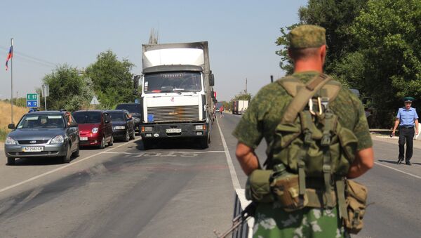 Ponto de controle Armyansk, na fronteira entre a Ucrânia e a Rússia, na península da Crimeia (foto de arquivo) - Sputnik Brasil