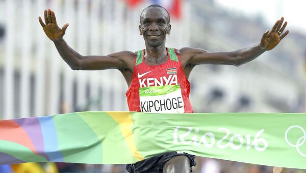 O Queniano Eliud Kipchoge vence a maratona na Rio 2016 - Sputnik Brasil