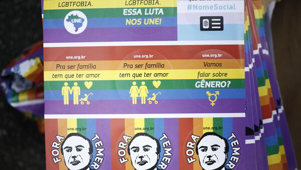 Filhote do movimento LGBT contra o governo Temer (foto de arquivo) - Sputnik Brasil