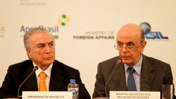 O chanceler José Serra acompanhou o presidente Michel Temer na reunião da Cúpula do G20, na China - Sputnik Brasil