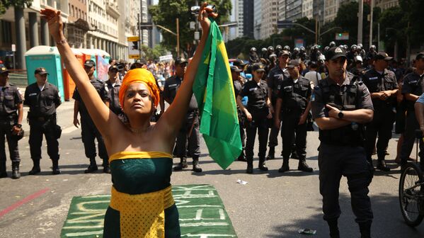 Marcha do Grito dos Excluídosno feriado de 7 de Setembro, no Rio de Janeiro - Sputnik Brasil