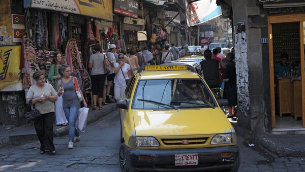 Táxi nas ruas de Damasco, Síria (foto de arquivo) - Sputnik Brasil