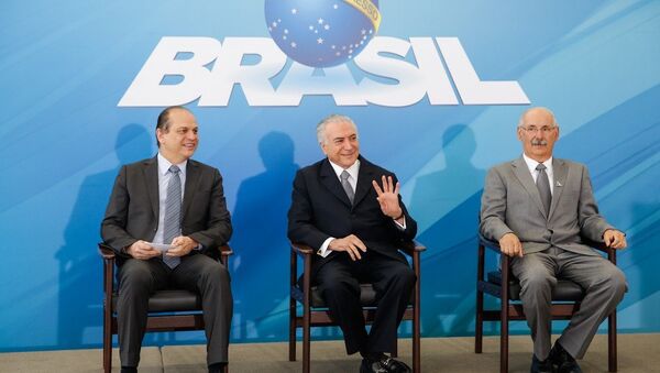 Michel Temer durante cerimônia de anúncio de novas ações de gestão para a melhoria da saúde pública - Sputnik Brasil