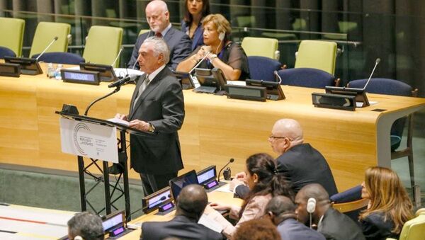 Temer na reunião sobre refugiados na ONU - Sputnik Brasil