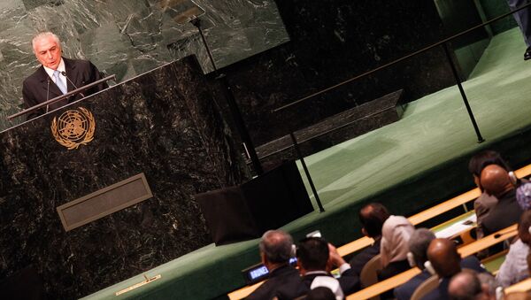 Temer defende reforma no Conselho de Segurança em discurso que inaugurou a 71ª Assembleia Geral da Organização das Nações Unidas - Sputnik Brasil