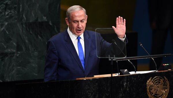 Benjamin Netanyahu, premier de Israel, em discurso na 71ª Assembleia Geral da ONU - Sputnik Brasil