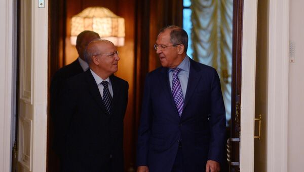 Chanceleres de Portugal e da Rússia, Augusto Santos Silva e Sergei Lavrov, durante o encontro em Moscou, Rússia, julho de 2016 (foto de arquivo) - Sputnik Brasil
