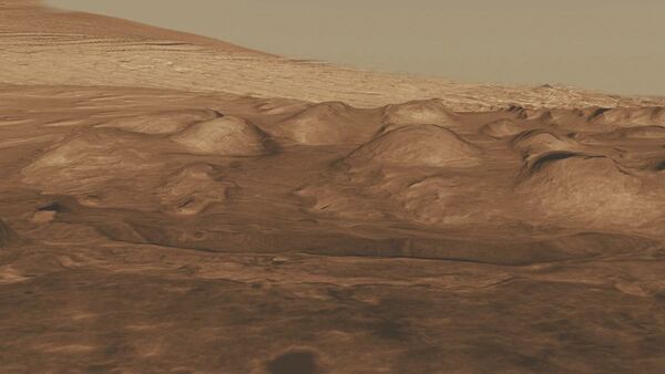 Montanhas na cratera Gail, em Marte - Sputnik Brasil